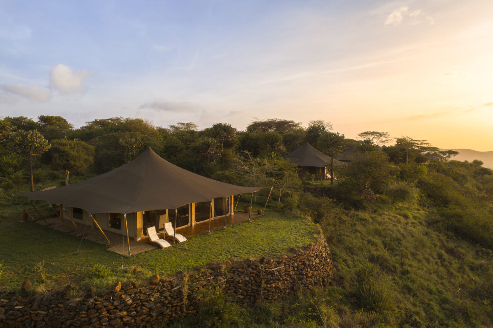 Elewana Loisaba Tented Camp aerial view Accommodation c Mario Moreno