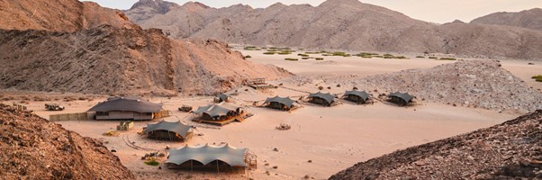 Namibia desert luxury camp tents